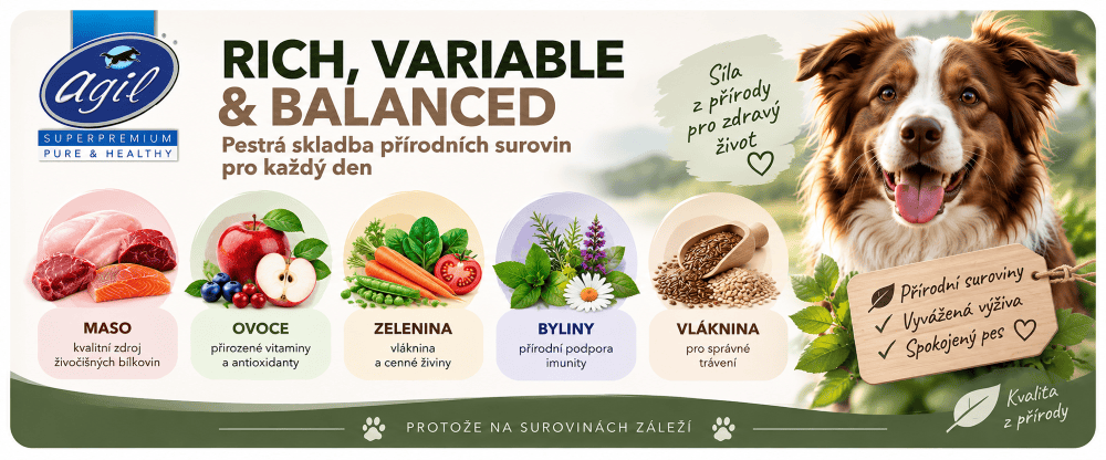 Agil Přírodní suroviny pro zdravého psa